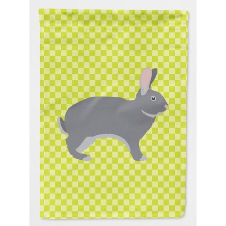 Carolines Treasures Giant Chinchilla Rabbit Green Flag Canvas House BB7792CHF